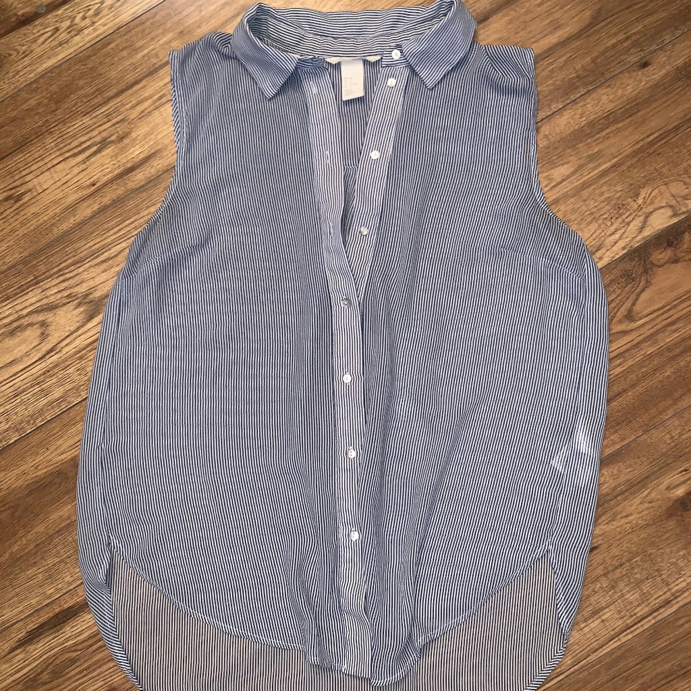 Striped sleeveless blouse